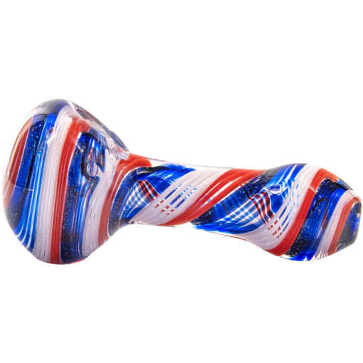 Shop LA Pipes Stars and Stripes Independence Glass Spoon Pipe in australian