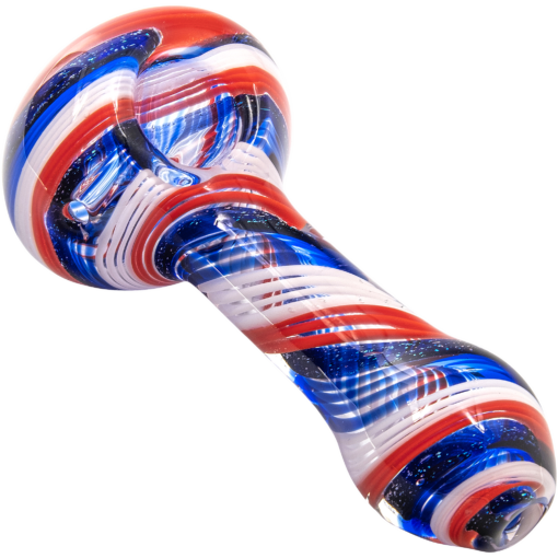 Shop LA Pipes Stars and Stripes Independence Glass Spoon Pipe in australian