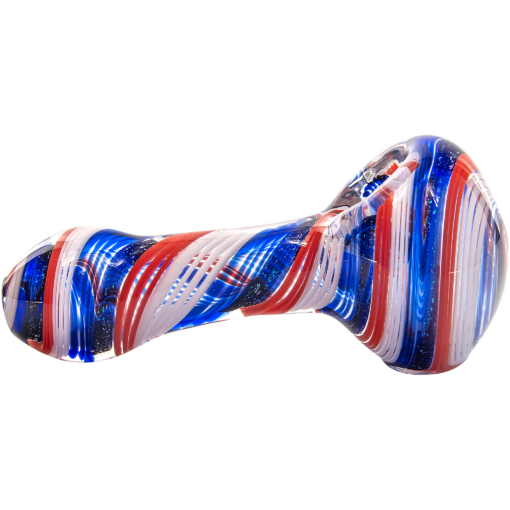 Shop LA Pipes Stars and Stripes Independence Glass Spoon Pipe in australian