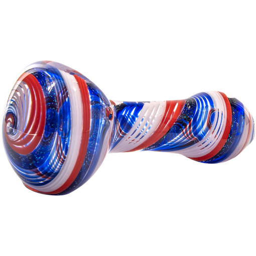 Shop LA Pipes Stars and Stripes Independence Glass Spoon Pipe in australian