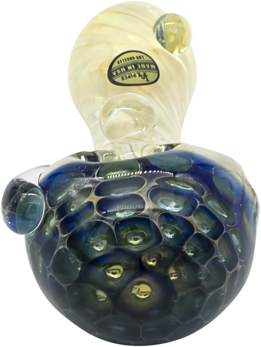 Shop LA Pipes "The Hive" Honeycomb Color Changing Glass Pipe in australian