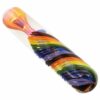 Shop LA Pipes "Twisted Rainbow" Fumed Glass Chillum in australian