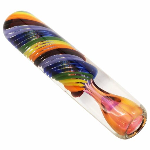 Shop LA Pipes "Twisted Rainbow" Fumed Glass Chillum in australian