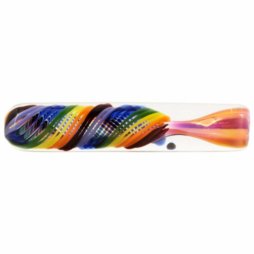 Shop LA Pipes "Twisted Rainbow" Fumed Glass Chillum in australian