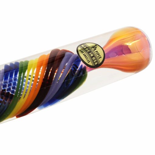 Shop LA Pipes "Twisted Rainbow" Fumed Glass Chillum in australian