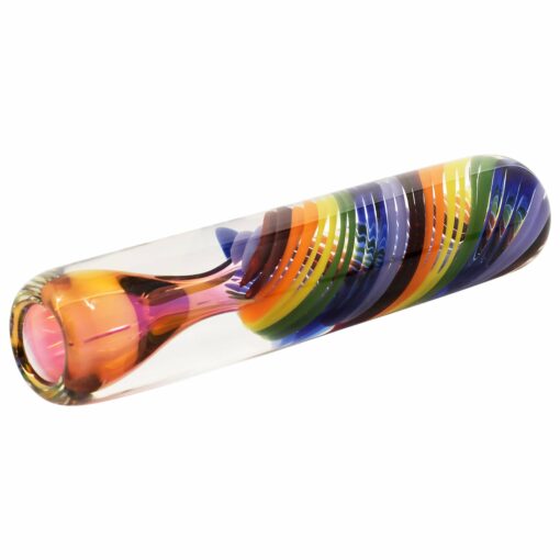 Shop LA Pipes "Twisted Rainbow" Fumed Glass Chillum in australian