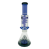 Shop MAV Glass Purple And Transparent Black Slitted Pyramid Beaker Freezable Coil System in australian