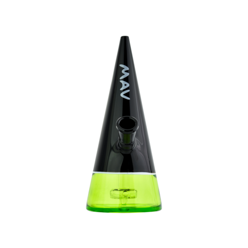 Shop MAV Glass Beacon 7" Triangle Bong w/ Slitted Puck Diffuser & Vibrant Colors in australian