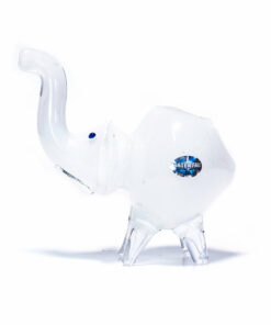 Shop Nelly The Elephant Glass Pipe (Solid White) in australian