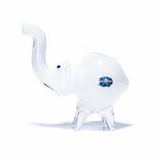 Shop Nelly The Elephant Glass Pipe (Solid White) in australian