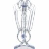 Shop Milky Blue Glass Water Pipe with Quartz Banger - 12" in australian