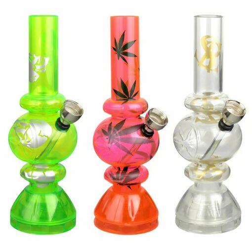 Shop Mini Acrylic Bubble Water Pipe with Grinder Base in australian