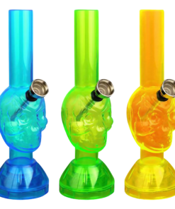 Shop Mini Acrylic Skull Water Pipe with Built in Grinder Base in australian