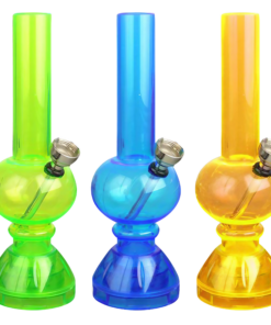 Shop Mini Acrylic Water Pipe with Built in Grinder Base in australian