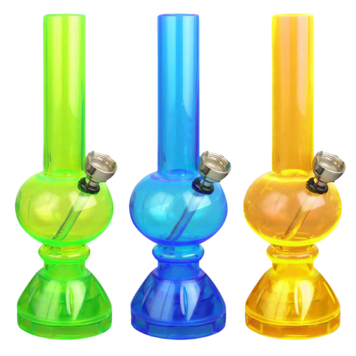 Shop Mini Acrylic Water Pipe with Built in Grinder Base in australian