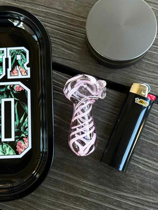 Shop Mini Pink Glass Pipe in australian