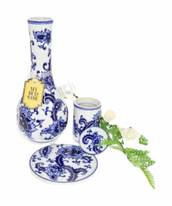 Shop My Bud Vase "Joy" Porcelain Bong Set with Stash Container & Coaster in australian