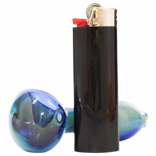 Shop LA Pipes Cosmic Nebula Glass Spoon Pipe - Durable Borosilicate Art Piece in australian