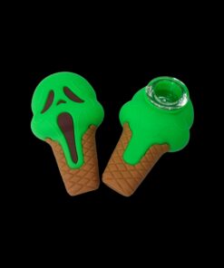 Shop Cloud 8 Ghost Face Ice Cream Silicone Hand Pipe in australian