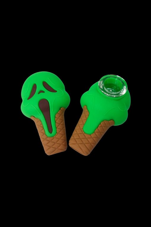 Shop Cloud 8 Ghost Face Ice Cream Silicone Hand Pipe in australian