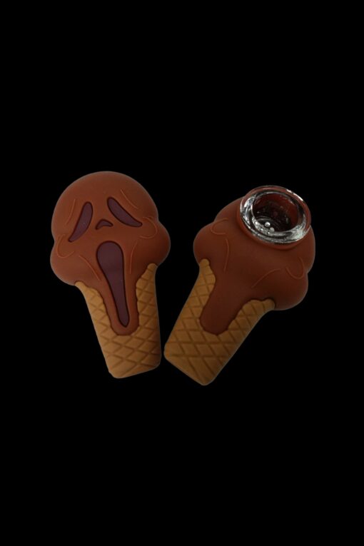 Shop Cloud 8 Ghost Face Ice Cream Silicone Hand Pipe in australian