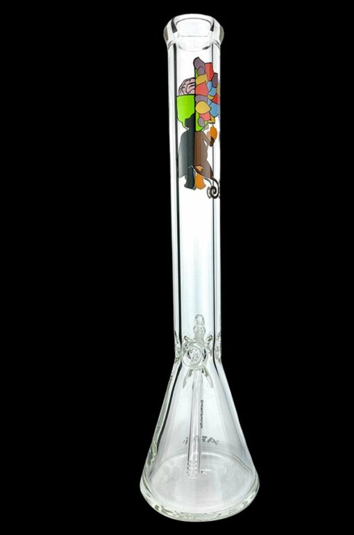 Shop AFM Glass Skeletal Clear 9mm Glass Beaker Bong in australian