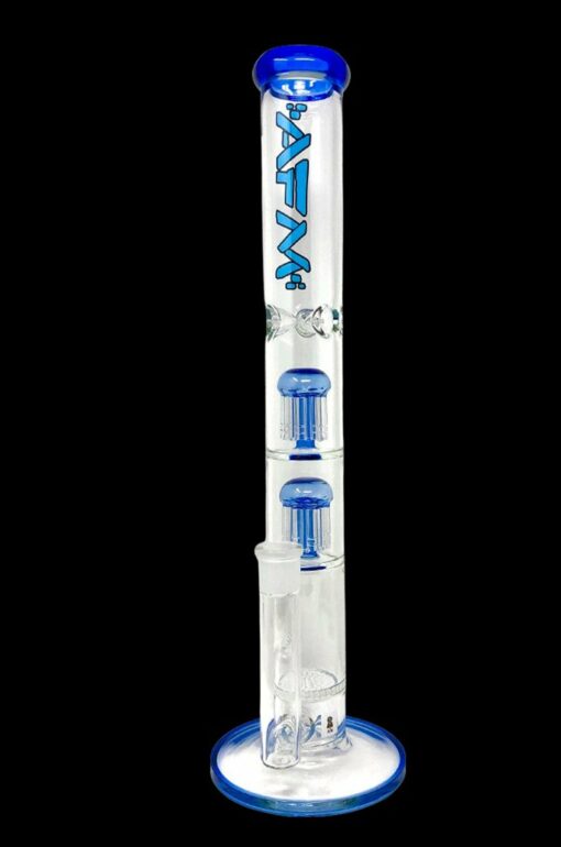 Shop AFM Glass Ripper Double Arm Perc Glass Straight Tube Bong in australian