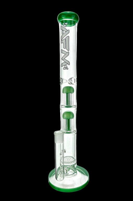 Shop AFM Glass Ripper Double Arm Perc Glass Straight Tube Bong in australian