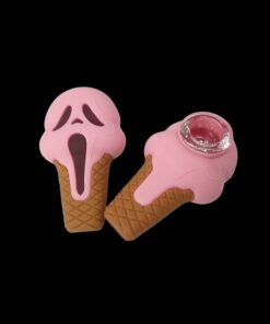 Shop Cloud 8 Ghost Face Ice Cream Silicone Hand Pipe in australian