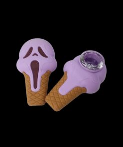 Shop Cloud 8 Ghost Face Ice Cream Silicone Hand Pipe in australian