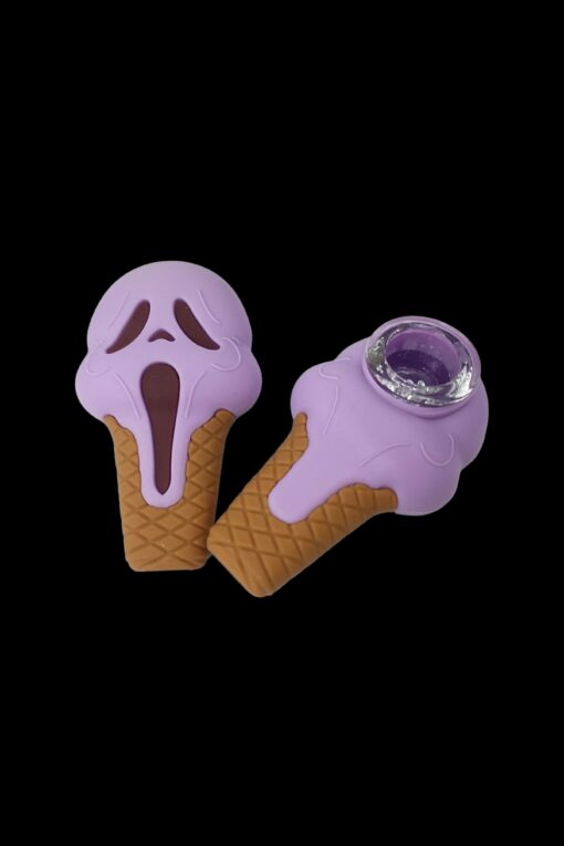 Shop Cloud 8 Ghost Face Ice Cream Silicone Hand Pipe in australian