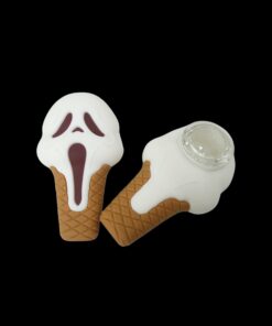 Shop Cloud 8 Ghost Face Ice Cream Silicone Hand Pipe in australian