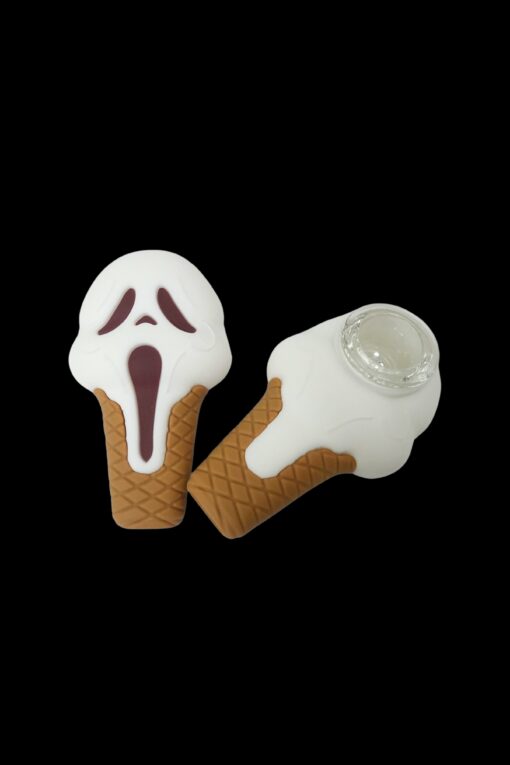 Shop Cloud 8 Ghost Face Ice Cream Silicone Hand Pipe in australian