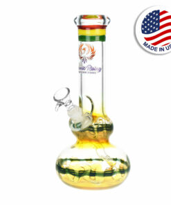 Shop Phoenix Rising Bubble Base Water Pipe | 9" | USA-Made Glass in australian