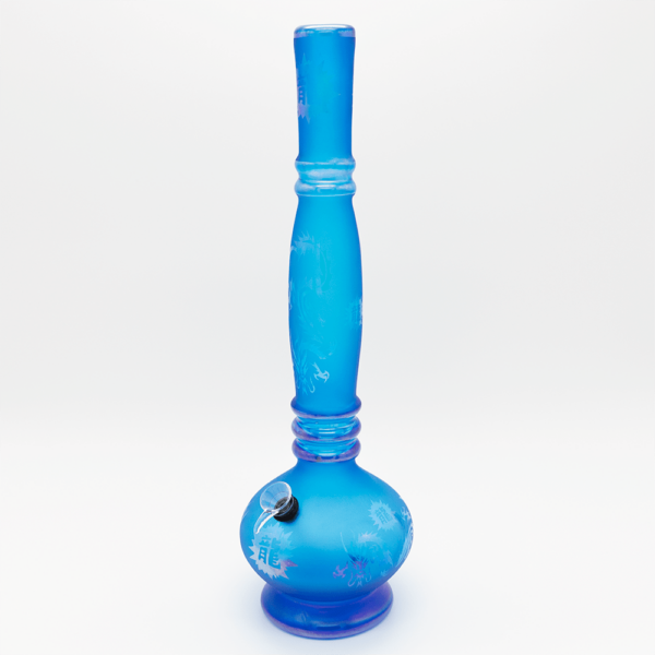 Shop Chinese Dragon Glass Bong - Frosted Light Blue in australian