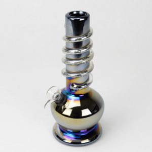 Shop GLASS BONG- DAY DREAM 22cm OIL SLICK BLACK S/GLASS in australian