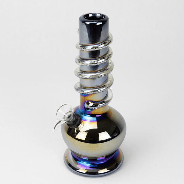 Shop GLASS BONG- DAY DREAM 22cm OIL SLICK BLACK S/GLASS in australian