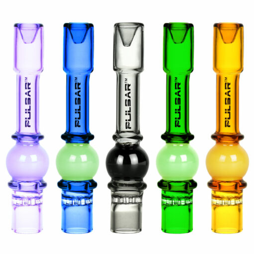 Shop Pulsar Borosilicate Glass Ball Chillum Hand Pipe with Ash Catcher in australian