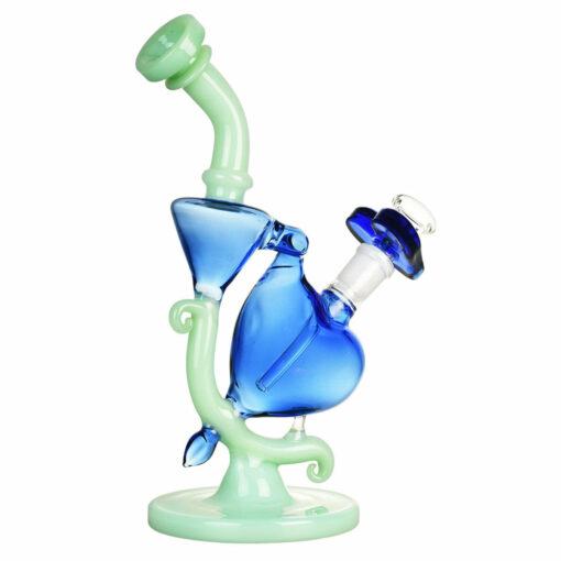 Shop Pulsar Heart Recycler Water Pipe - 8.5" / 14mm F / Blue Pink in australian