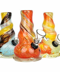 Shop Retro Vapes 5" Earth Tone Spiral Soft Glass Water Pipe in australian