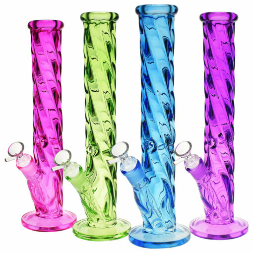 Shop Slick Spiral Straight Tube Water Pipe | 13.5" | 14mm F in australian