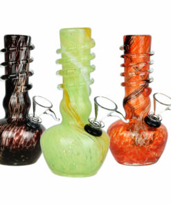 Shop Shine Elegant Spiral Frit 5.75" Soft Glass Water Pipe in australian