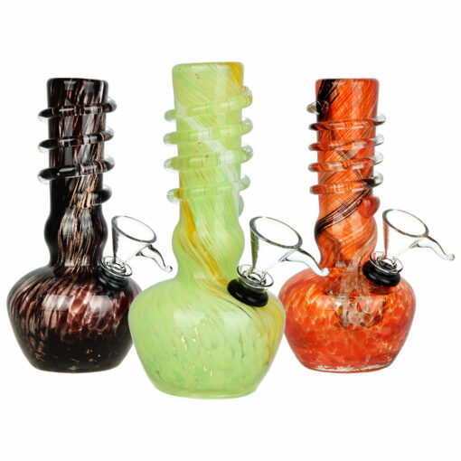 Shop Shine Elegant Spiral Frit 5.75" Soft Glass Water Pipe in australian