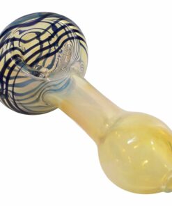 Shop LA Pipes Compact Color-Shift Glass Spoon Pipe with Spiral Design in australian