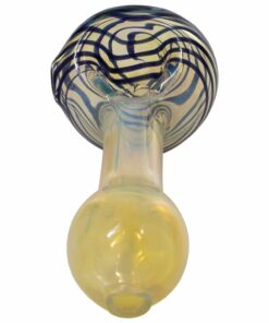 Shop LA Pipes Compact Color-Shift Glass Spoon Pipe with Spiral Design in australian