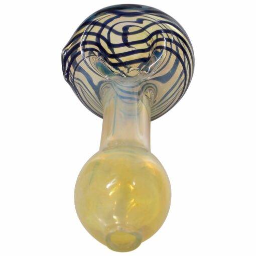 Shop LA Pipes Compact Color-Shift Glass Spoon Pipe with Spiral Design in australian