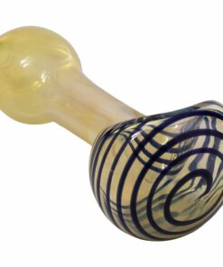 Shop LA Pipes Compact Color-Shift Glass Spoon Pipe with Spiral Design in australian