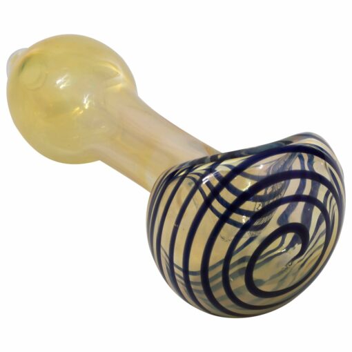 Shop LA Pipes Compact Color-Shift Glass Spoon Pipe with Spiral Design in australian