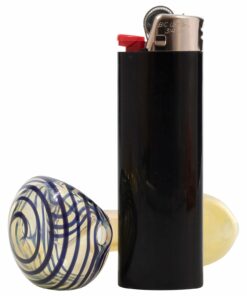 Shop LA Pipes Compact Color-Shift Glass Spoon Pipe with Spiral Design in australian