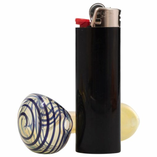 Shop LA Pipes Compact Color-Shift Glass Spoon Pipe with Spiral Design in australian